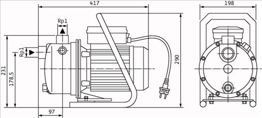 01-4144400 #3. Jet WJ 204, 1.10kW, 2.5A, 3~, 400V