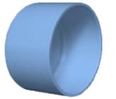 24-EC-M #1. Fabricated PVC End Cap PN9