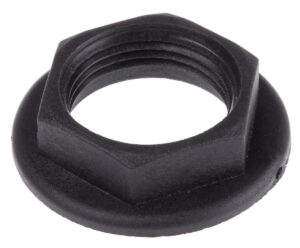 40-SBNUT-M #1. Black Nylon Backnut